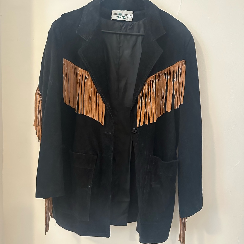 Suede Fringe Jacket